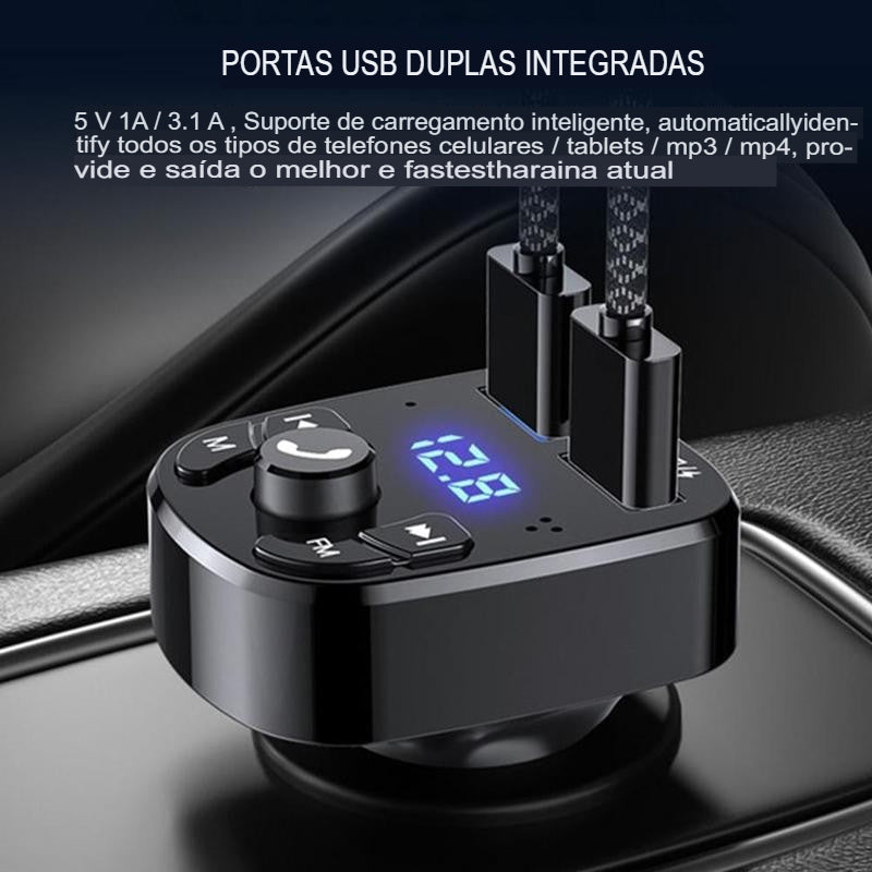 Transmissor Bluetooth Automotivo Connect 3 EM 1 CCOK