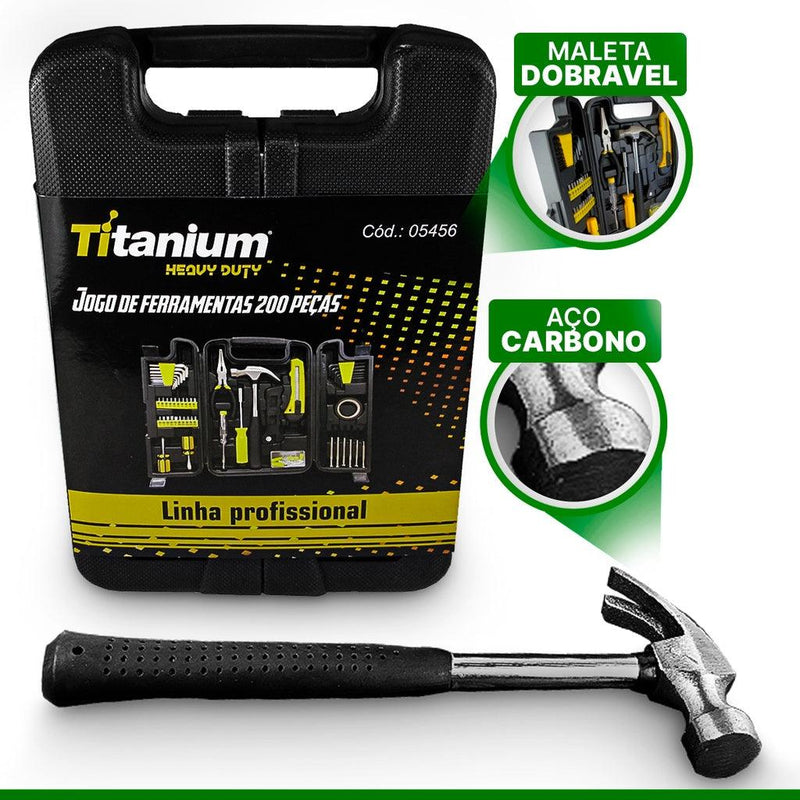 Kit de Ferramentas 200 Peças - Titanium - ccok