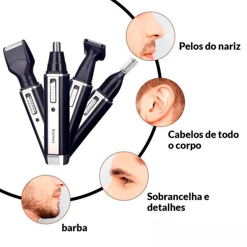 Barbeador Aparador de Pelos Maquininha 4 em 1 - Man Shaver™ - ccok