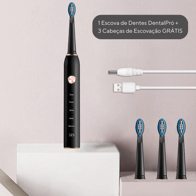 Escova de Dentes Elétrica - DentalPró + Cabo USB + 3 Cabeças de Escovação GRÁTIS - ccok